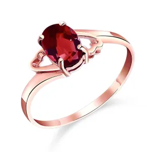 0.9 Carat 14K Solid Rose Gold Gigi Garnet Ring