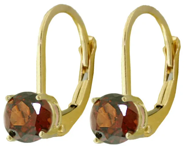 1.2 Carat 14K Solid White Gold Jessica's Dream Garnet Earrings