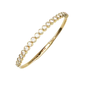 14K Bezel Flex Bangle