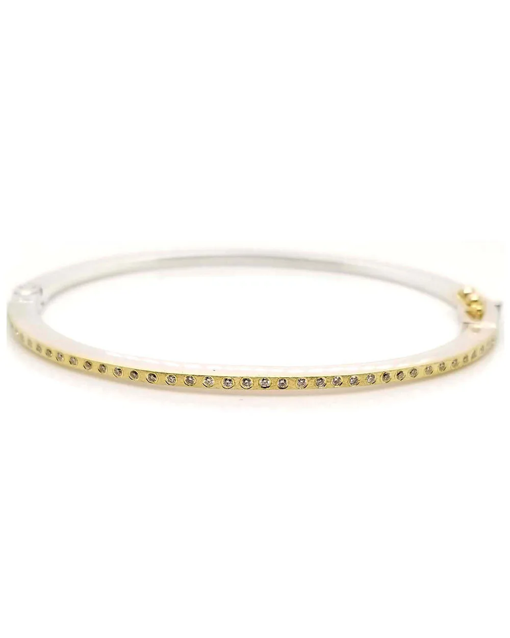 18k Yellow Gold and Diamond Bangle Bracelet