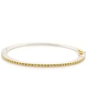 18k Yellow Gold and Diamond Bangle Bracelet