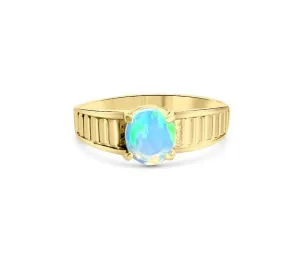 18kt Yellow Gold Crystal Opal ring