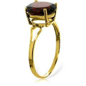 2.2 Carat 14K Solid Yellow Gold Reluctant Lover Garnet Ring