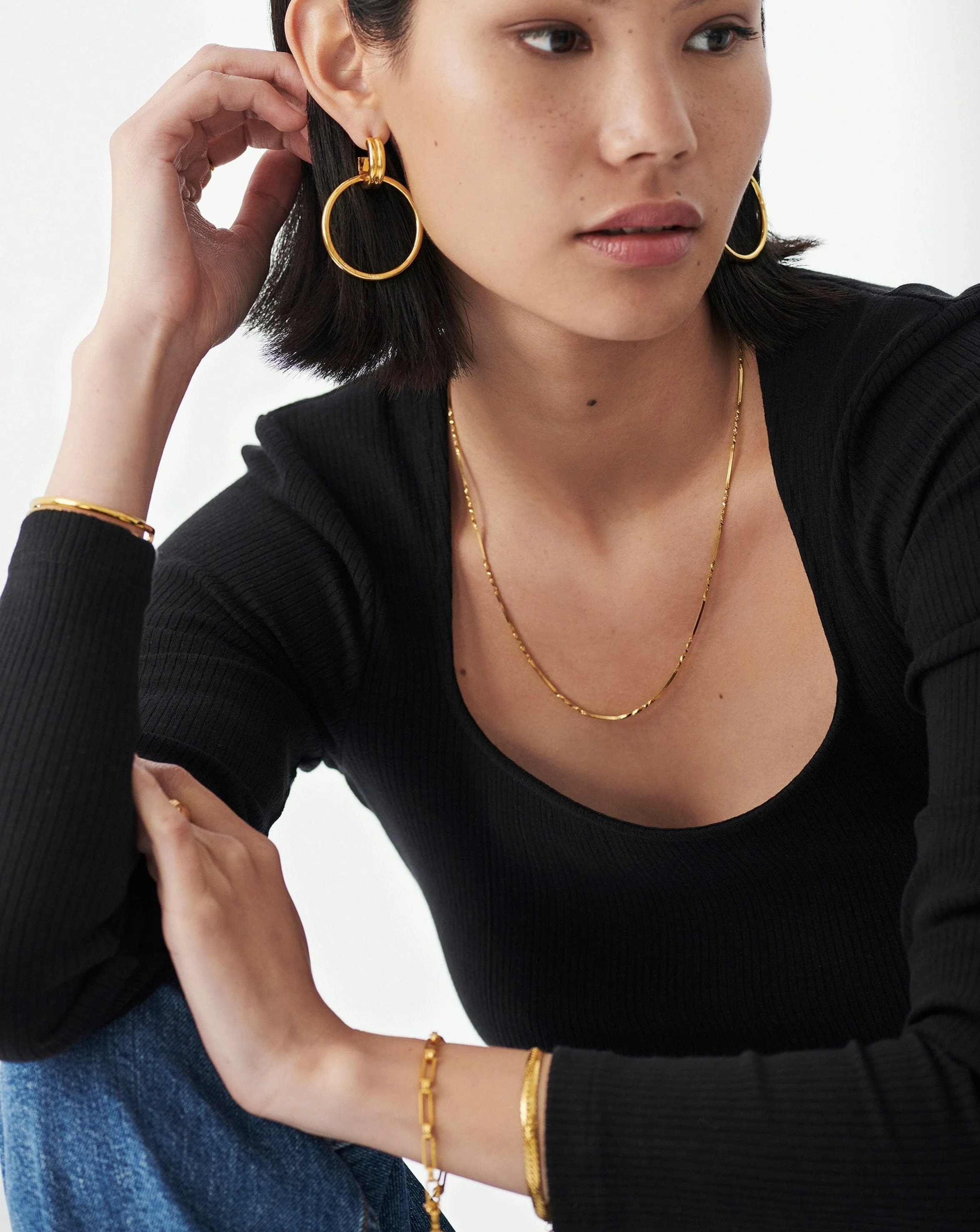 Ancien Chandelier Hoop Earrings | 18k Gold Plated