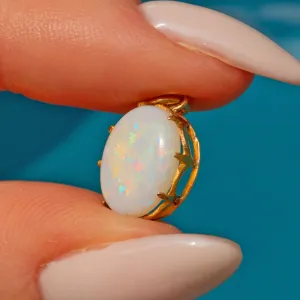 Antique 18ct Gold Opal Charm, 1.50ct