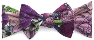 Baby Bling Plum Flowers Printed Knot Headband