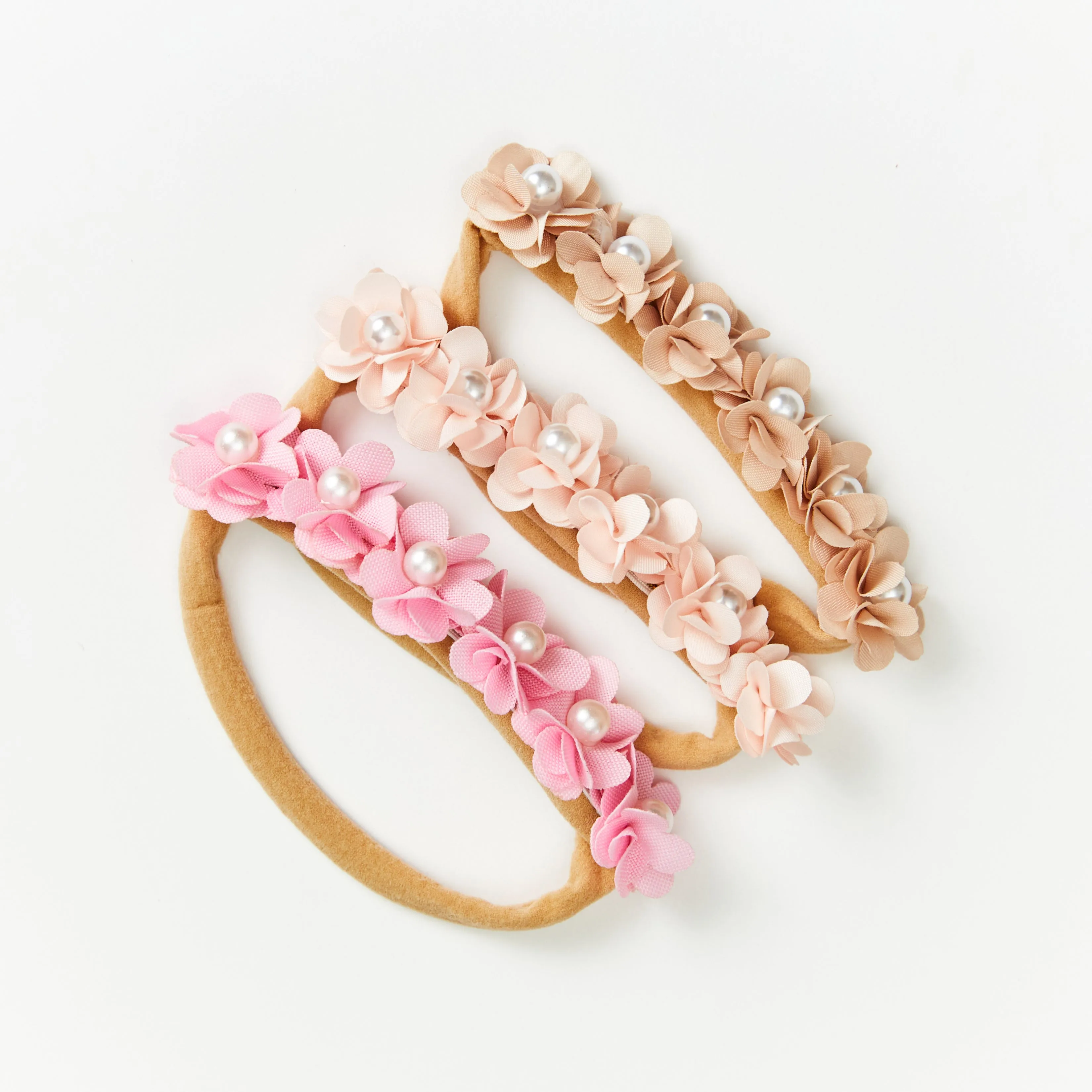 Baby Girl Mini Little Flower Crown Headband in White Petals