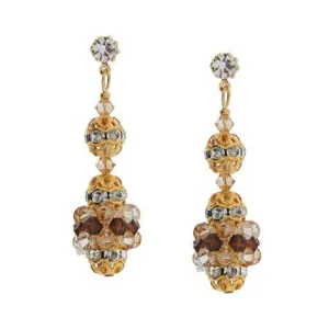 Champagne Crystal Drop Earrings