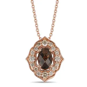 Chocolate Quartz Le Vian Pendant Necklace