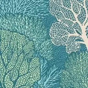 Cotton Beach Coral Reef Teal Tilda