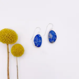 Denim Lapis Dangle Earring No. 01