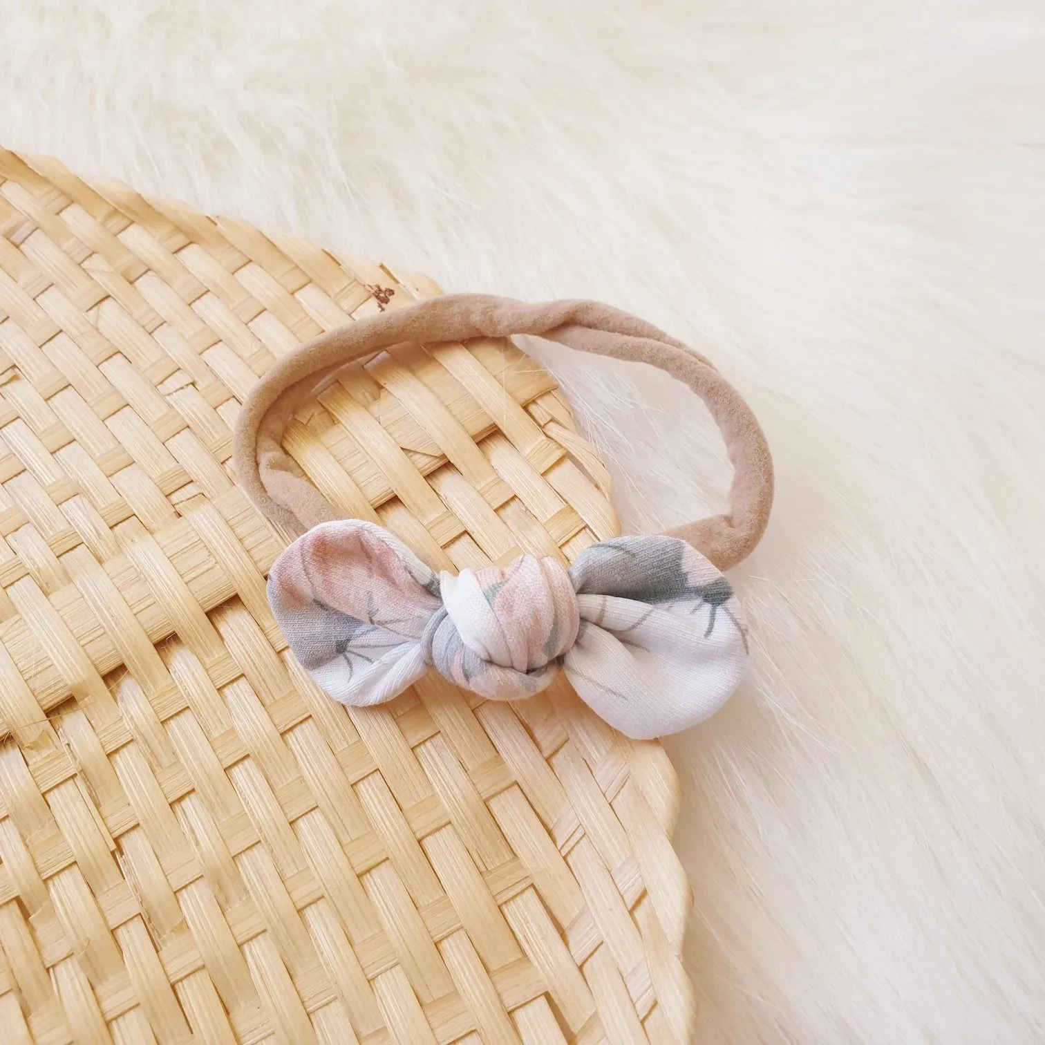 Desert Flower Mini Bow Headband