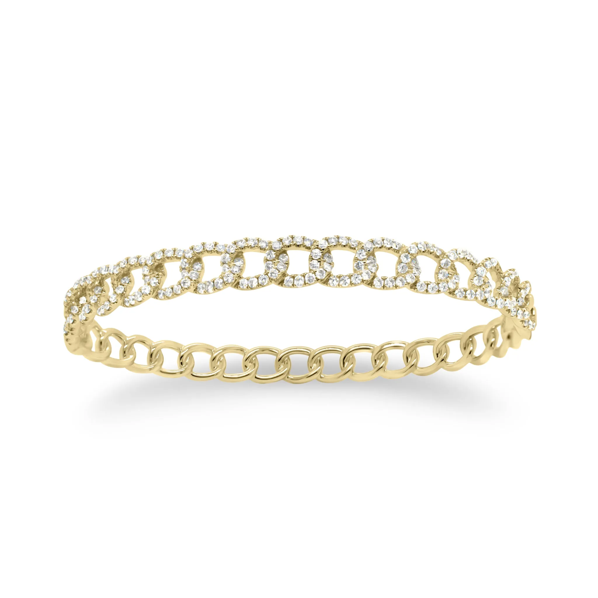 Diamond Chain Bangle Bracelet