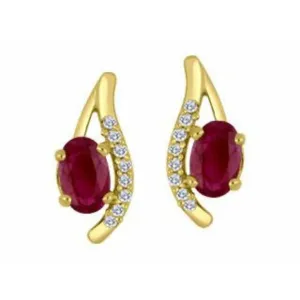 Diamond Garnet Earrings