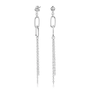 Drop earrings in sterling silver