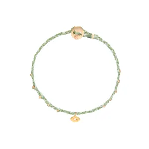 Easygoing Diamond Eye Charm Bracelet in Sage Fleck