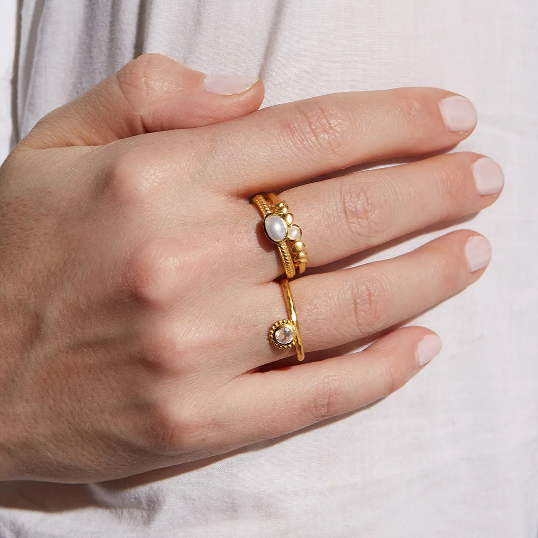 Evolving Goddess Moonstone Ring