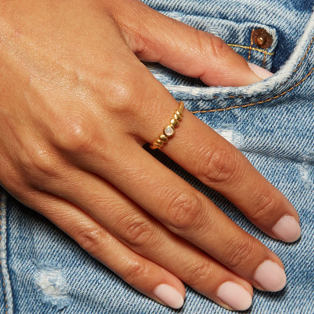 Evolving Goddess Moonstone Ring