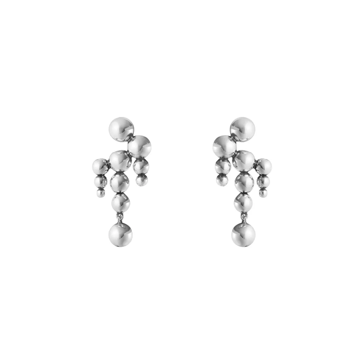 Georg Jensen Silver Moonlight Grapes Chandelier Earrings