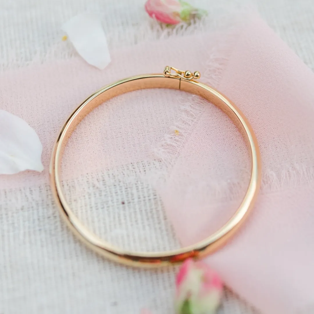 Gold Classic Bangle For Baby