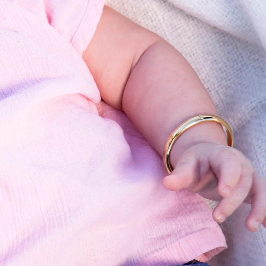 Gold Classic Bangle For Baby