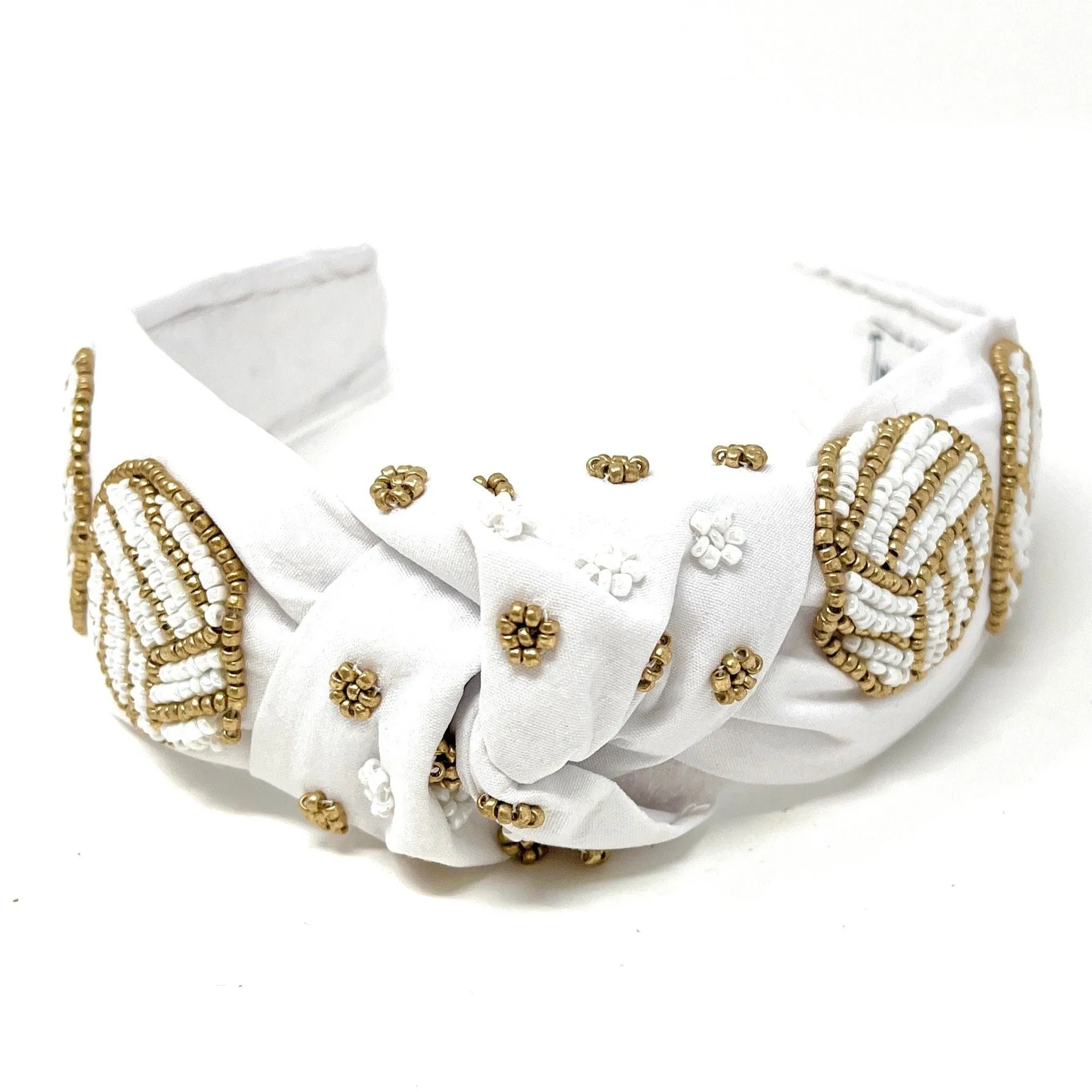 Hand Beaded Volleyball Knotted Headband