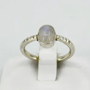 Hand Made sterling silver moonstone ring  GM154