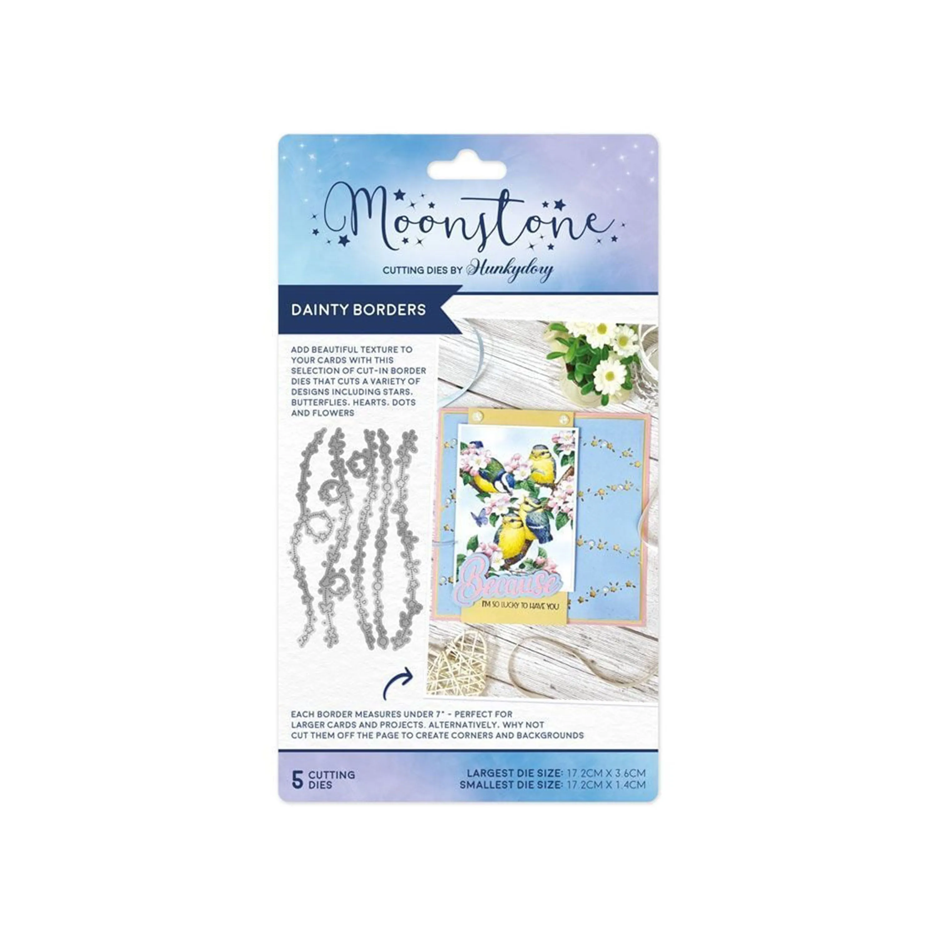 Hunkydory Moonstone Dies - Dainty Borders*