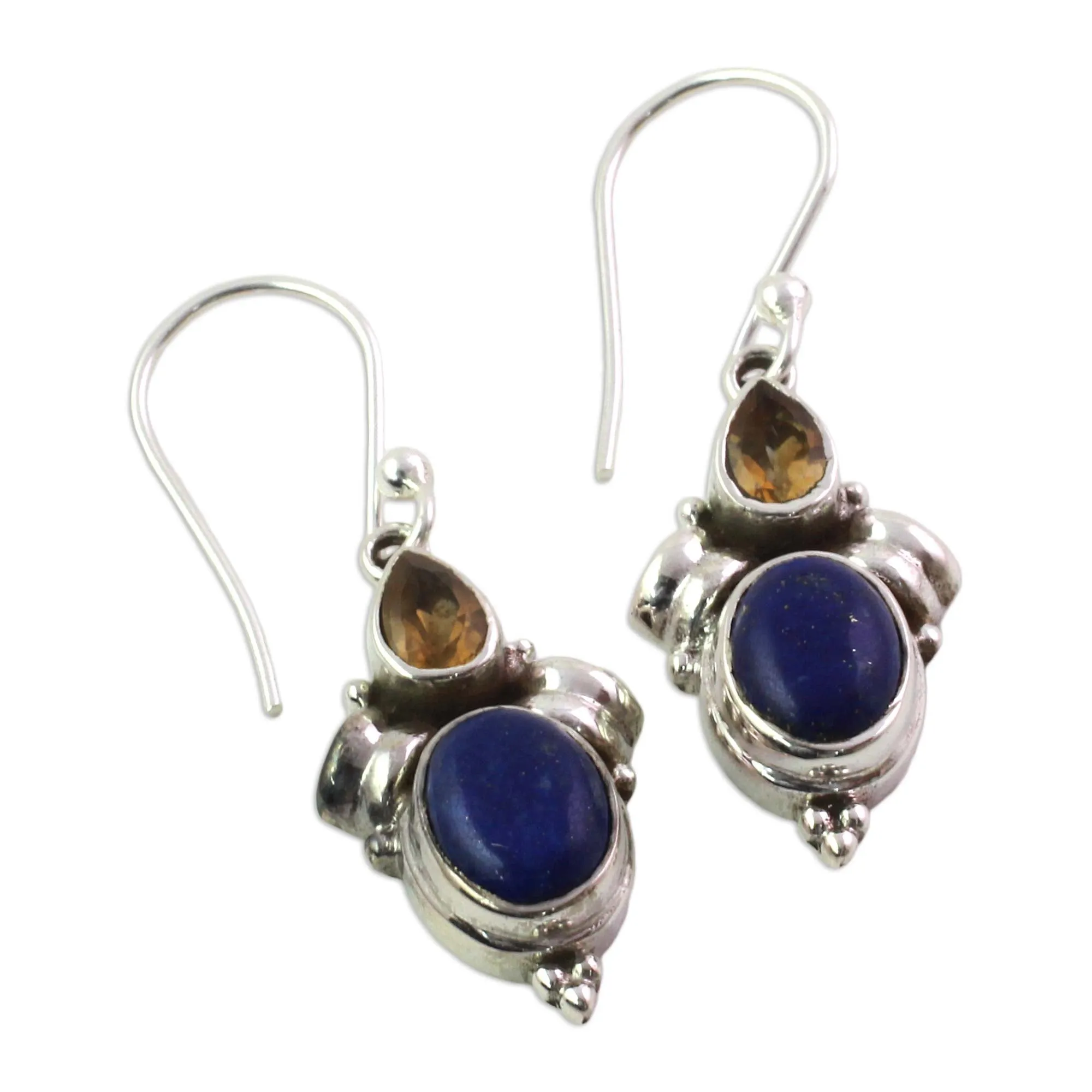 Indian Fog Multi-Gem Sterling Silver Earrings