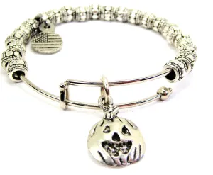 Jack O Lantern Metal Beaded Bracelet