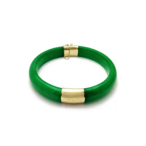 Jade Bangle Bracelet (14K)