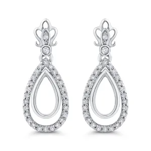 KATARINA 1/5 cttw Diamond Teardrop Earrings