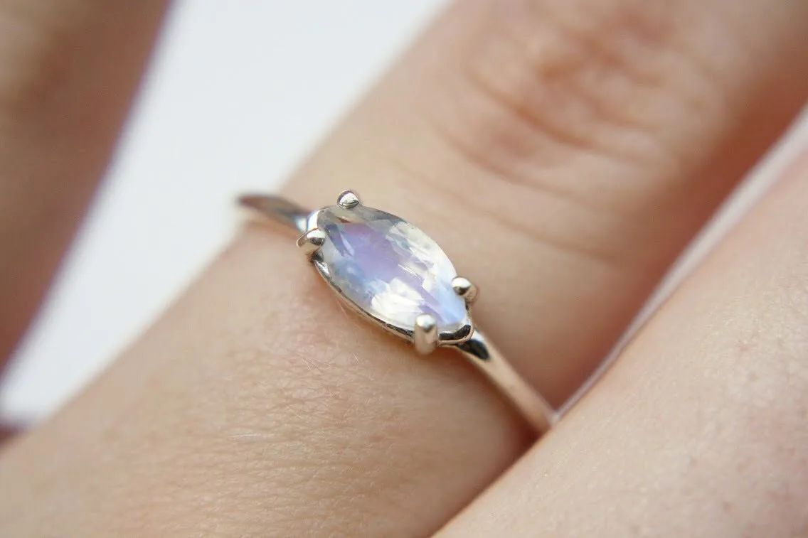 Marquise Moonstone Ring