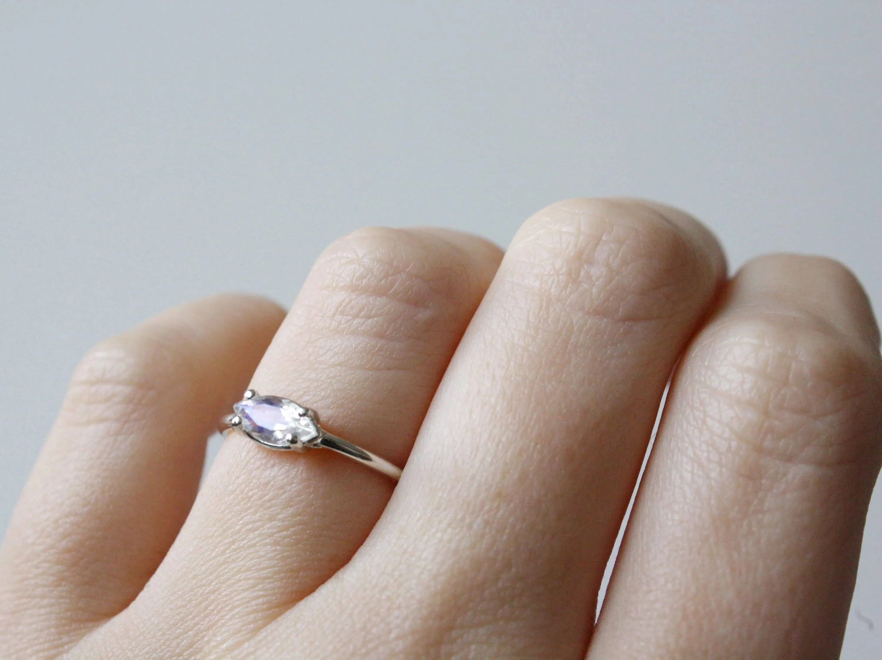 Marquise Moonstone Ring