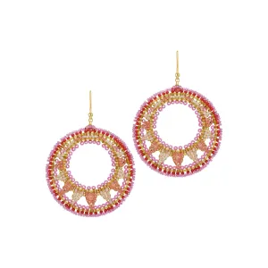 MIGUEL ASES GOLDEN PINK HOOP