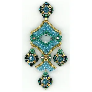 MIGUEL ASES MIAMI OCEAN MIX MEDIUM CHANDELIER EARRINGS