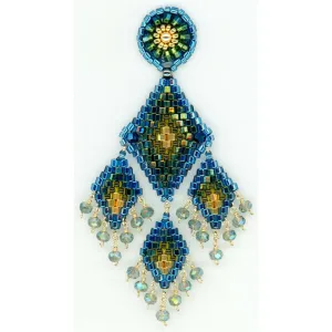 MIGUEL ASES OCEAN BREEZE DIAMOND DROP CHANDELIER -3"