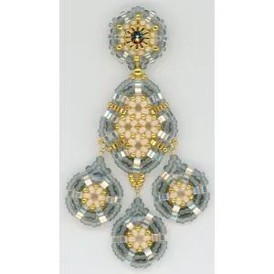 Miguel Ases  Pyrite and Gold Shari Chandelier Earring