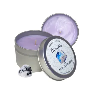 Moonstone Crystal Candle