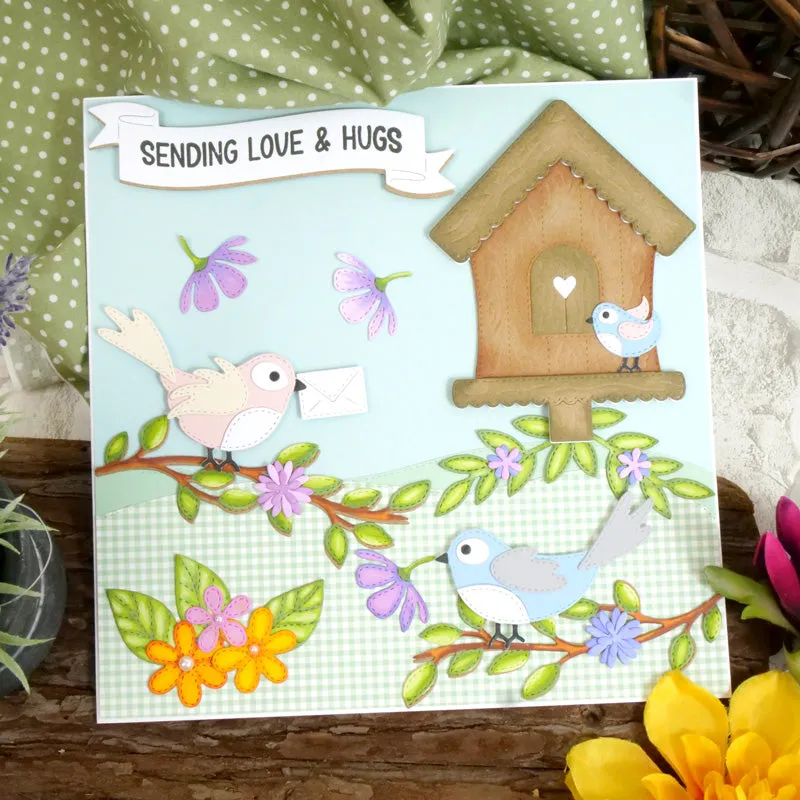 Moonstone Dies - Sweet & Stitched Birdhouse