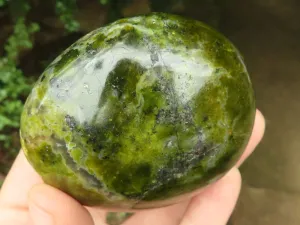 Polished Green Opal Galet / Palm Stones x 6 From Antsirabe, Madagascar