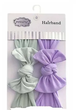 Popatu Baby Girls 2-Piece Elastic Headband Set