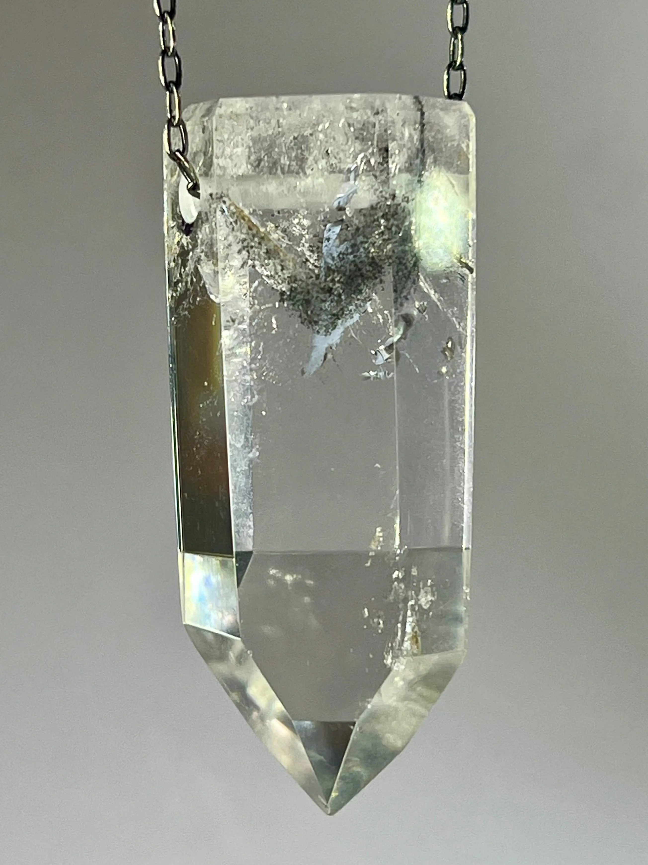 Quartz Crystal with Chlorite Inclusions Necklace