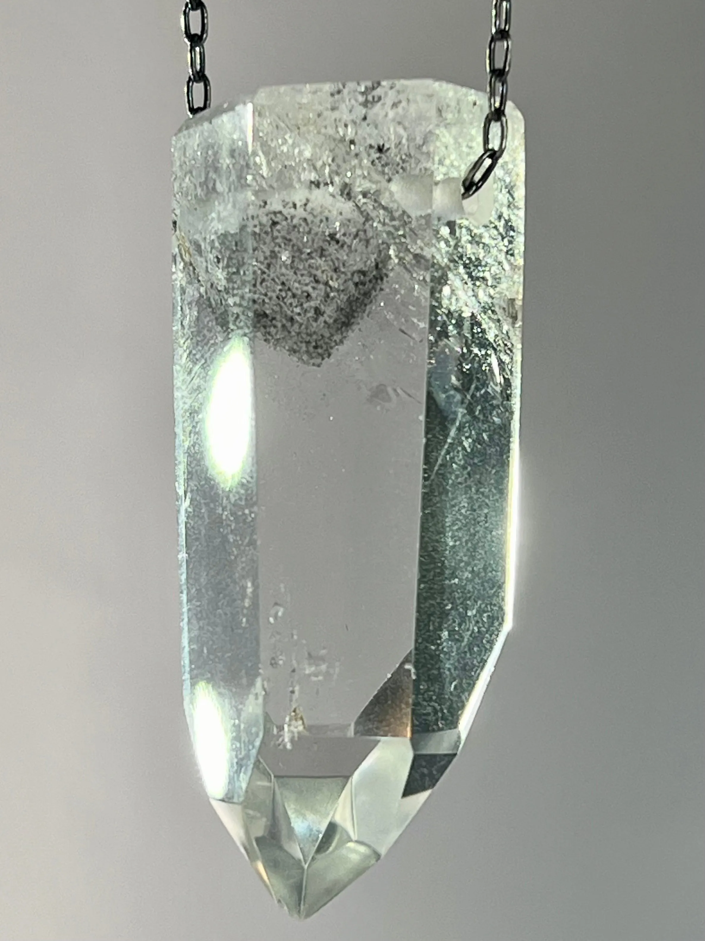 Quartz Crystal with Chlorite Inclusions Necklace