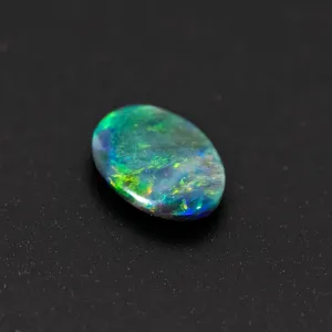 Rare Two Sides Galaxy Natural Australian Black Opal Loose Gemstone 0.53ct