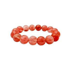 Rose Bead Jade Bracelet