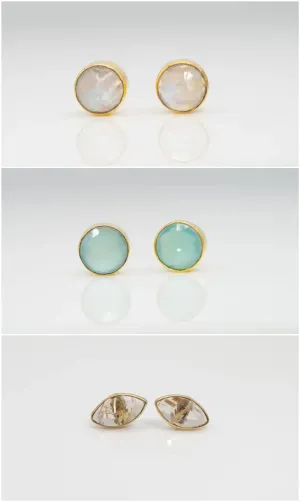 Rose Cut Studs | Leslie Francesca