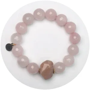 Rose Quartz with Desert Moonstone Nugget Rock Candy