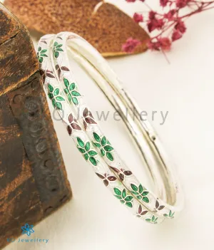 The Abhiri Silver Meenakari Bangles (Size 2.4)