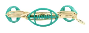 The Acrylic Football Bangle Bracelet - Teal